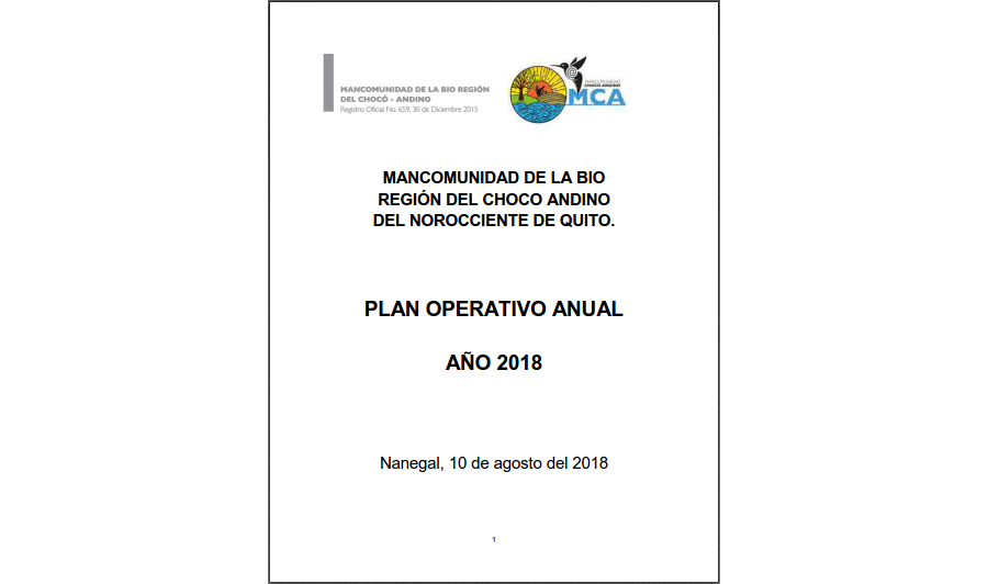 PLAN OPERATIVO ANUAL AÑO 2018