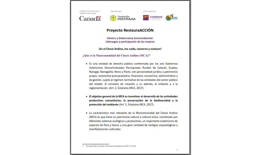 Género y Gobernanza Socioambiental:   Liderazgos y participación de las mujeres