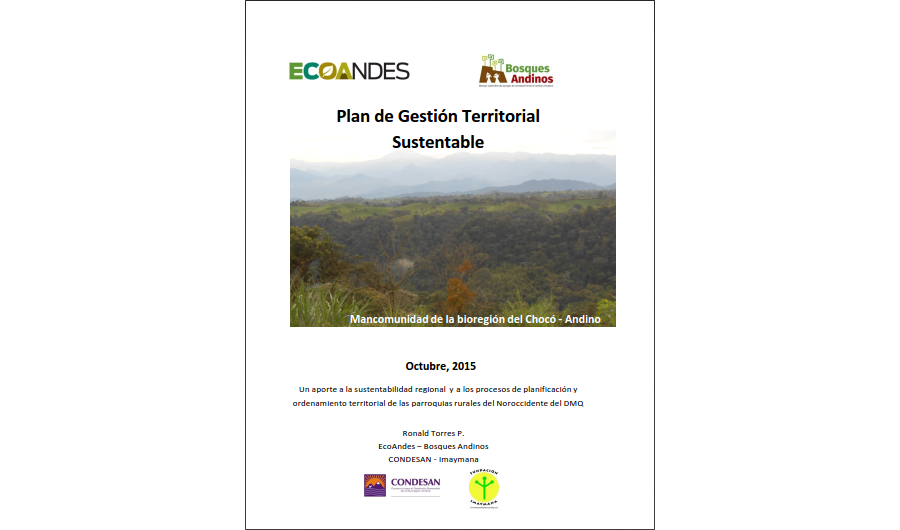 PLAN DE GESTIÓN TERRITORIAL SUSTENTABLE