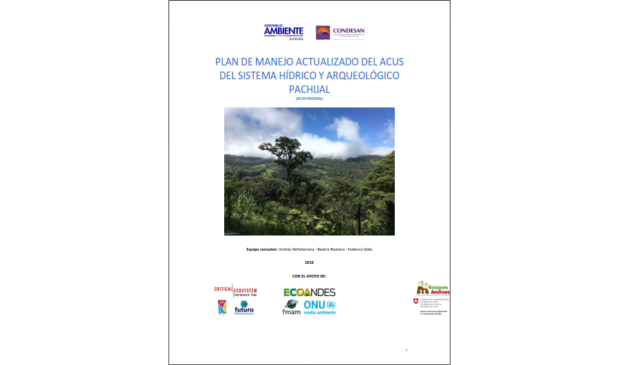 PLAN DE MANEJO ACTUALIZADO DEL ACUS PACHIJAL